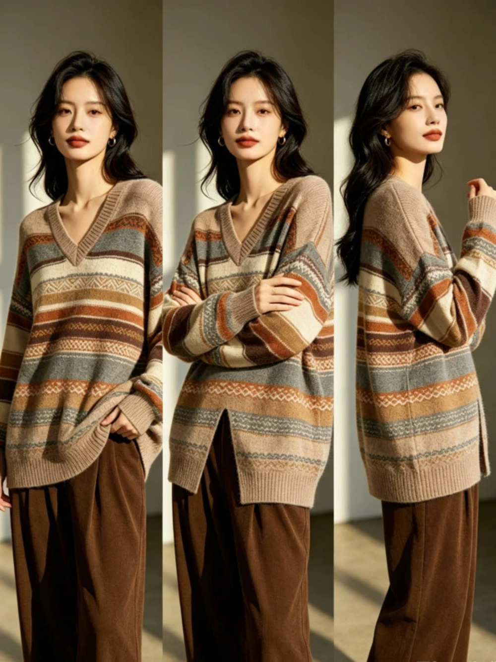 ZARA Stylish Slouchy Knit Sweater Women Fall Winter Layering Mid Length